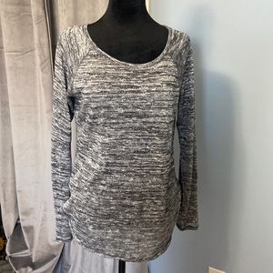 Athleta Metallic Heathered Long Sleeve Shirt